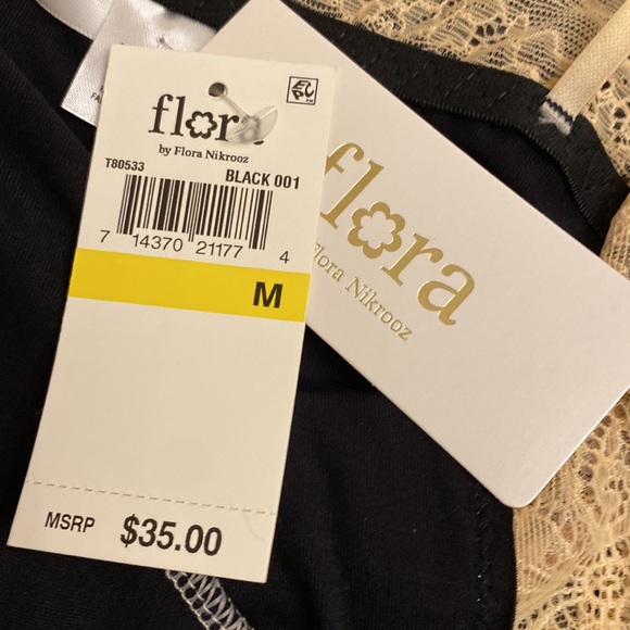 2 nighties. Flora Nikrooz black nightie NWT, Jones NY white nightie - Picture 5 of 9